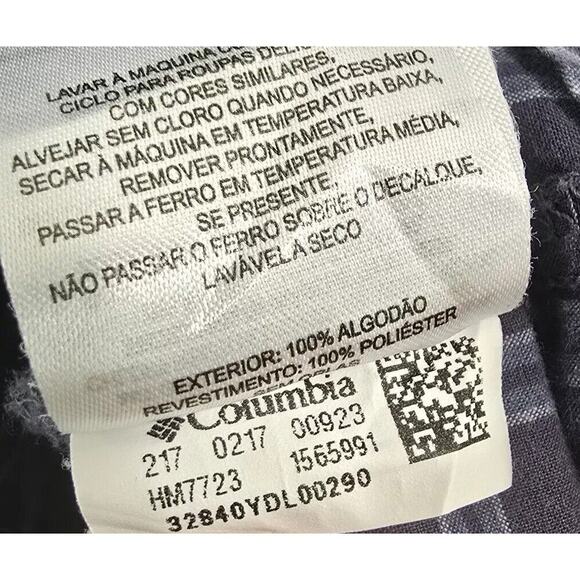 Columbia Shirt Mens XL Blue Button Down Up Plaid Vented Cotton Long Sleeve PHG - Picture 9 of 13